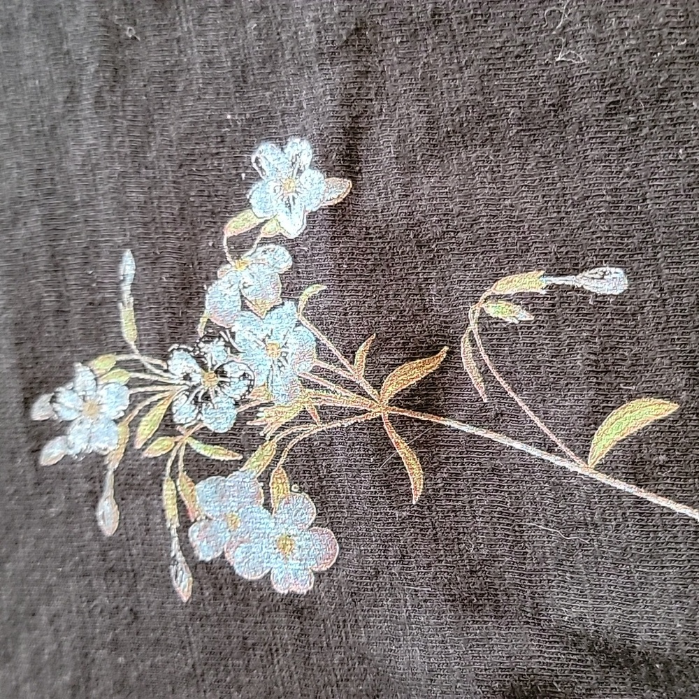 TORRID Short Sleeve Floral Design Tee Shirt Black Orange Blue size 2X 18-20 NWT - Picture 11 of 11